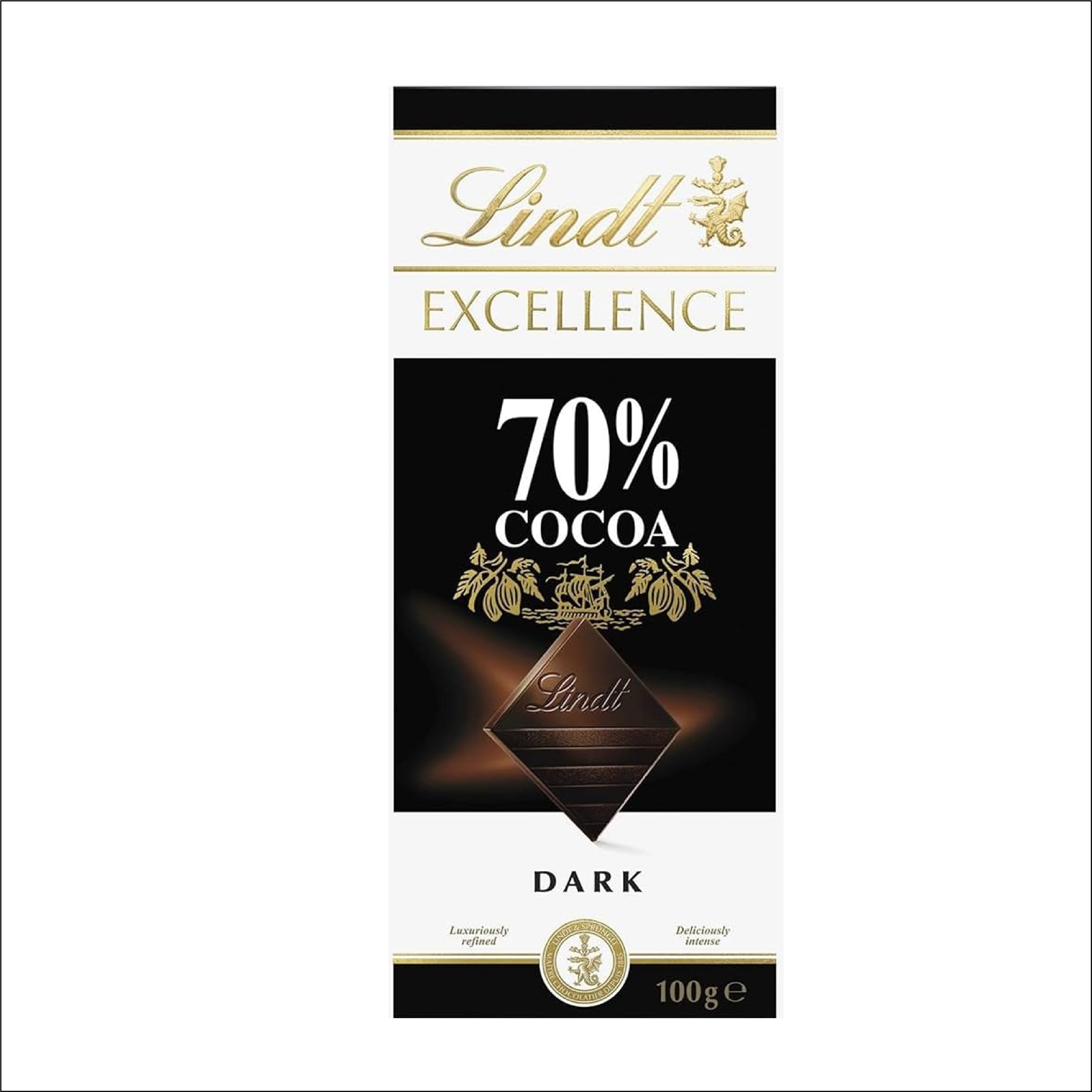 LINDT EXCELLENCE DARK 70% COCOA CHOCOLATE 100 GRAM