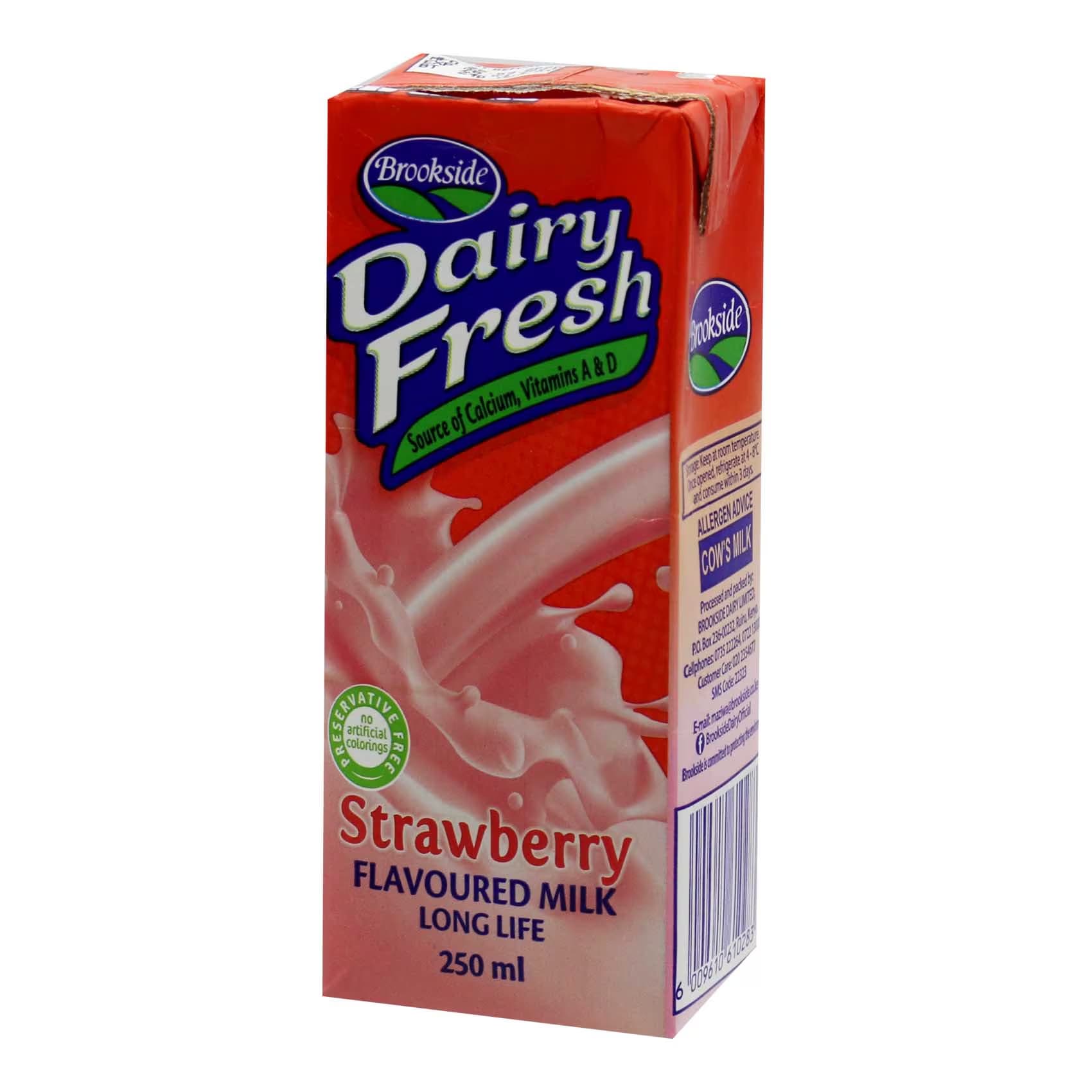 BROOKSIDE DAIRY FRESH STYRAWBERRY MILK 250 ML