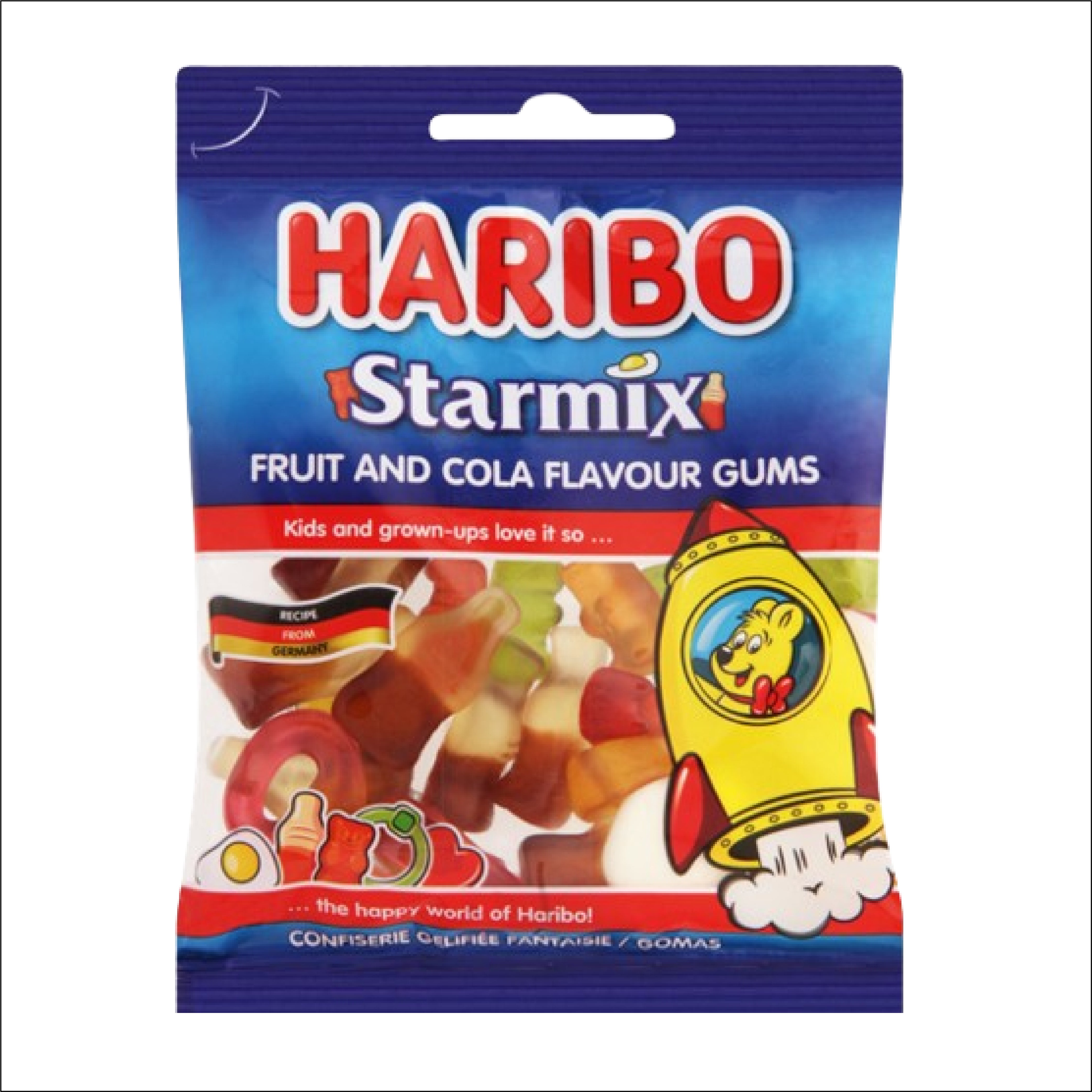 HARIBO STARMIX FRUIT AND COLA FLAVOURED JELLIES SHARE SIZE