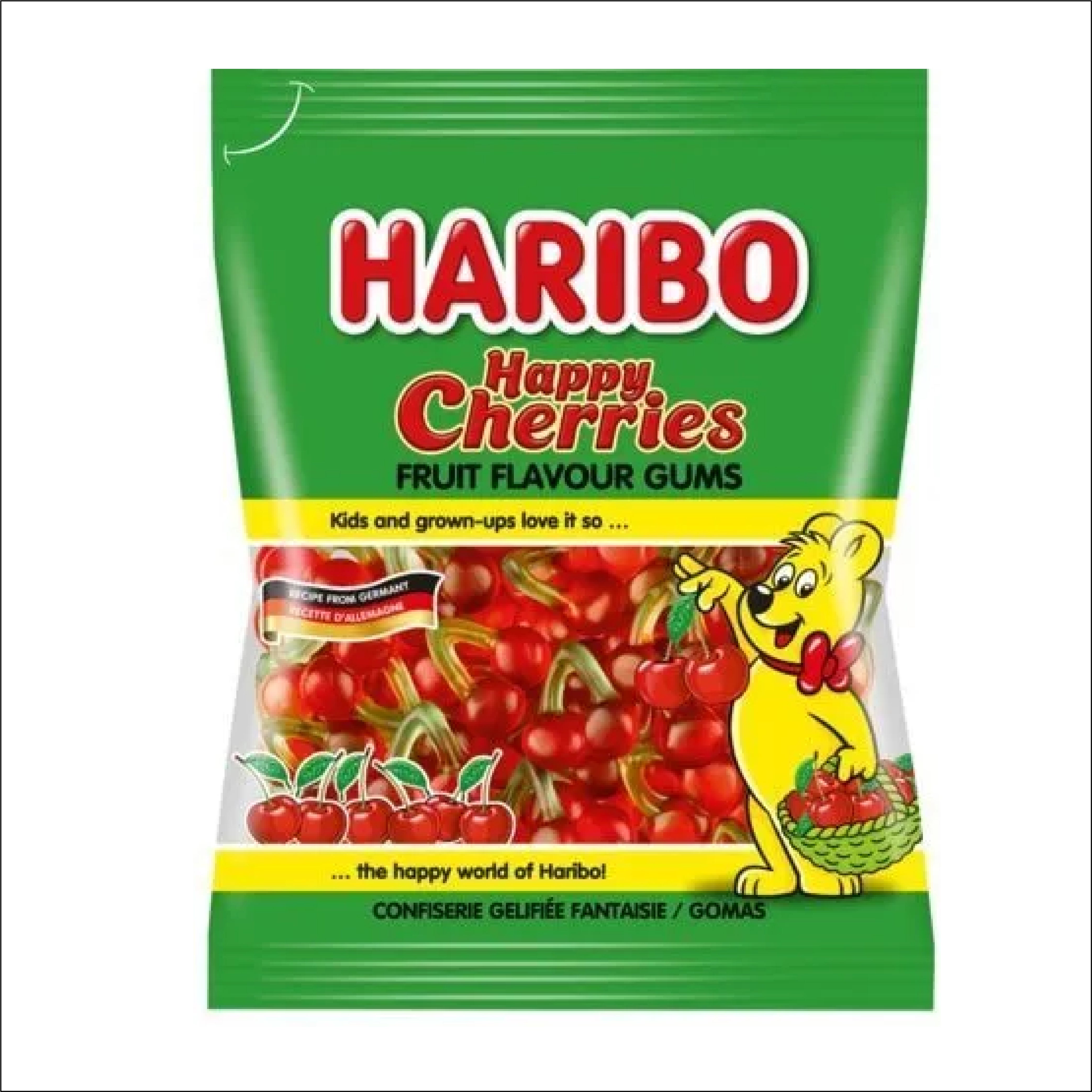 HARIBO HAPPY CHERRIES FRUIT FLAVOURED JELLIES SHARE SIZE