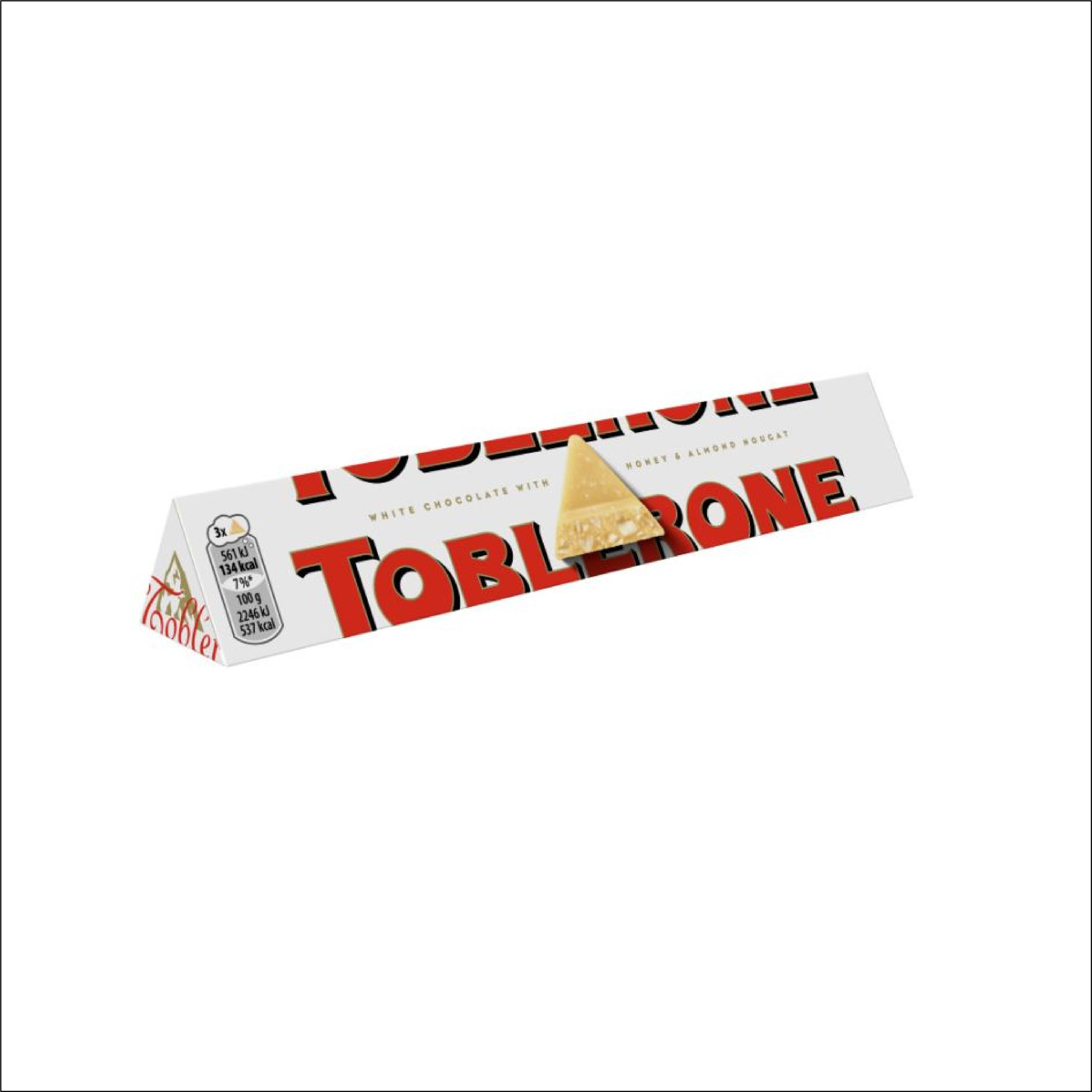 TOBLERONE WHITE MILK CHOCOLATE HONEY & ALMOND 100 GRAM