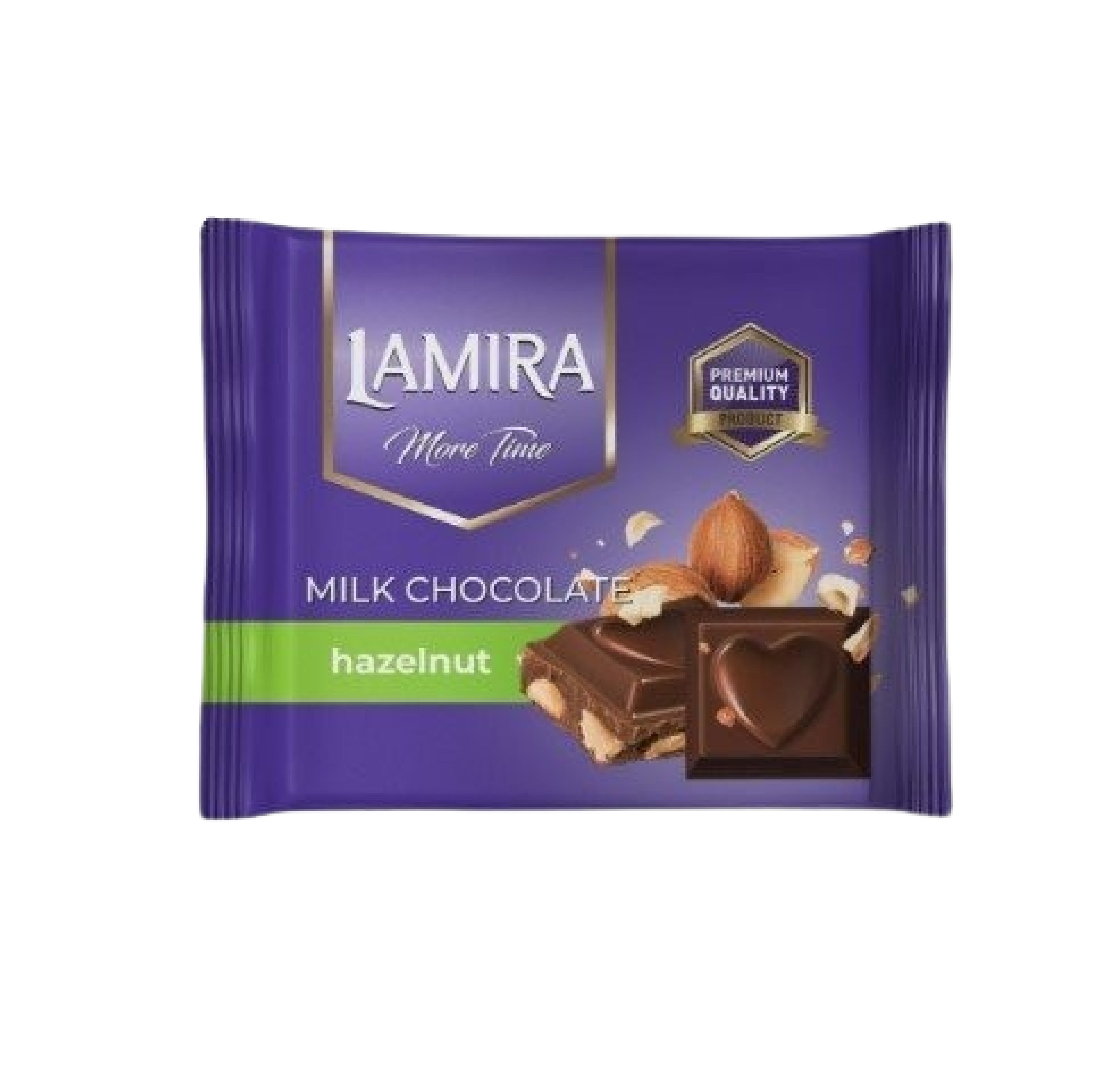LAMIRA EXTRA CACAO WITH HAZELNUT PURPLE 40 GRAM