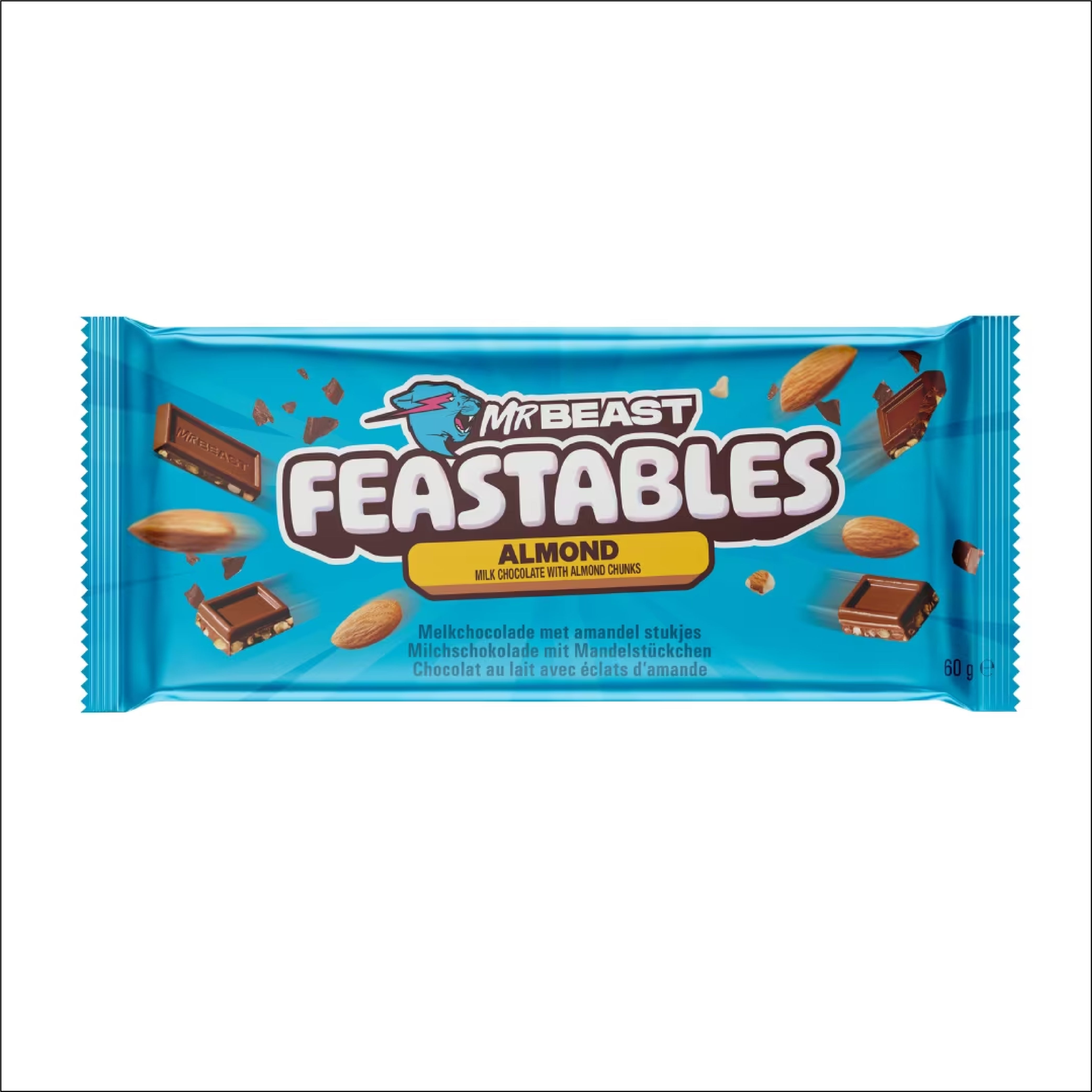 MR BEAST FEASTABLES ALMOND CHOCOLATE 60 GRAM