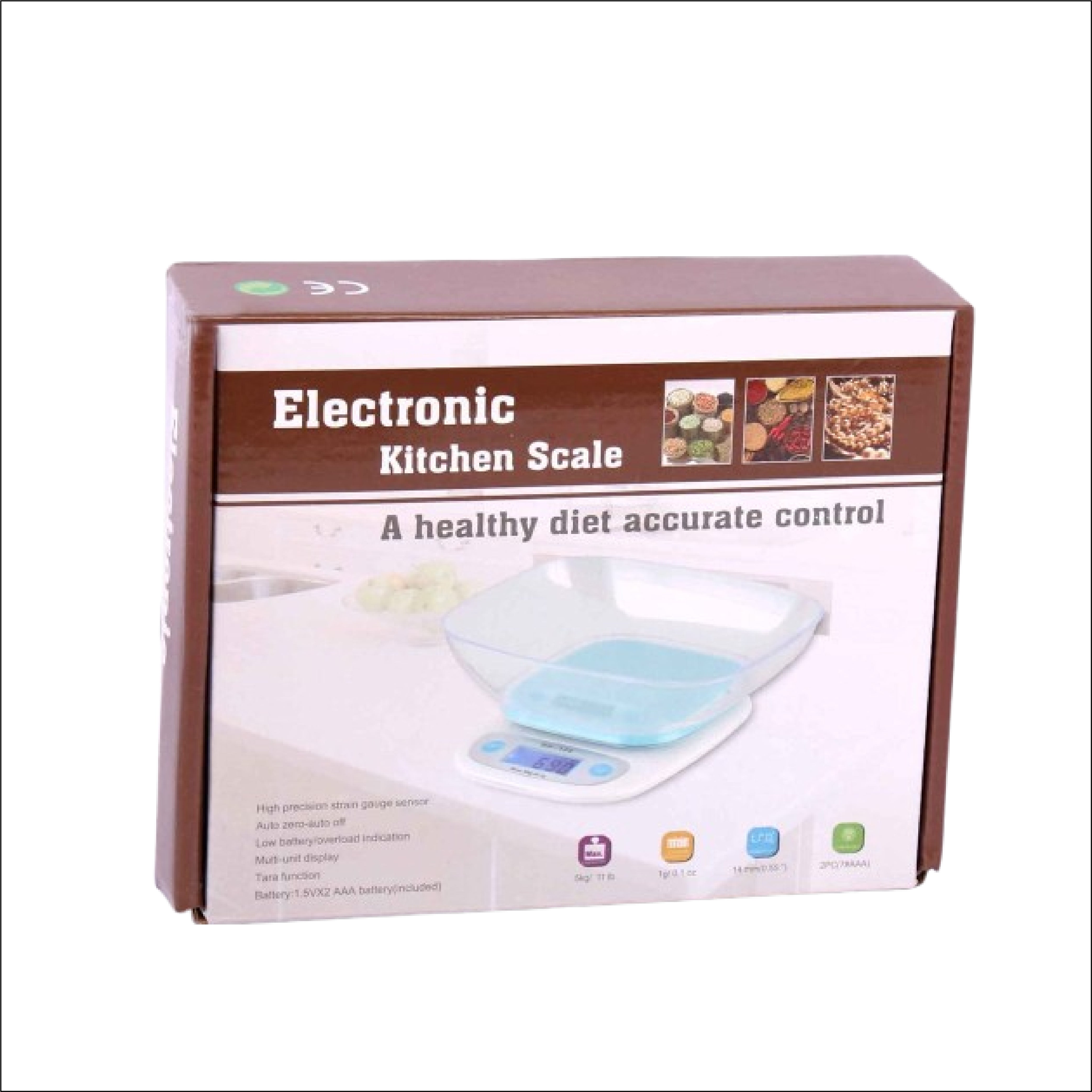 ELECTORIC KITCHEN SCALE SQUARE DIGITAL DISPLAY