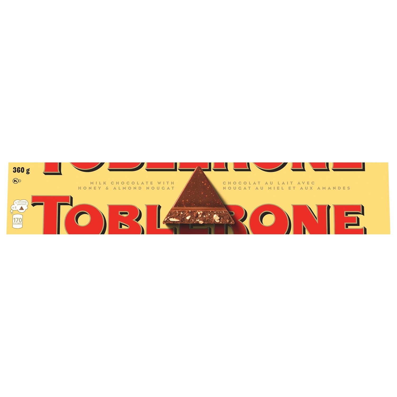 TOBLERONE MILK CHOCOLATE WITH HONEY ALMOND & NOUGAT 360 GRAM