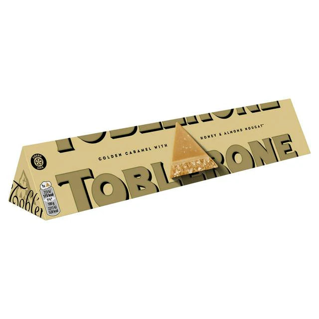 TOBLERON GOLDEN CARAMEL WITH ALMOND CHOCOLATE 360 GRAM