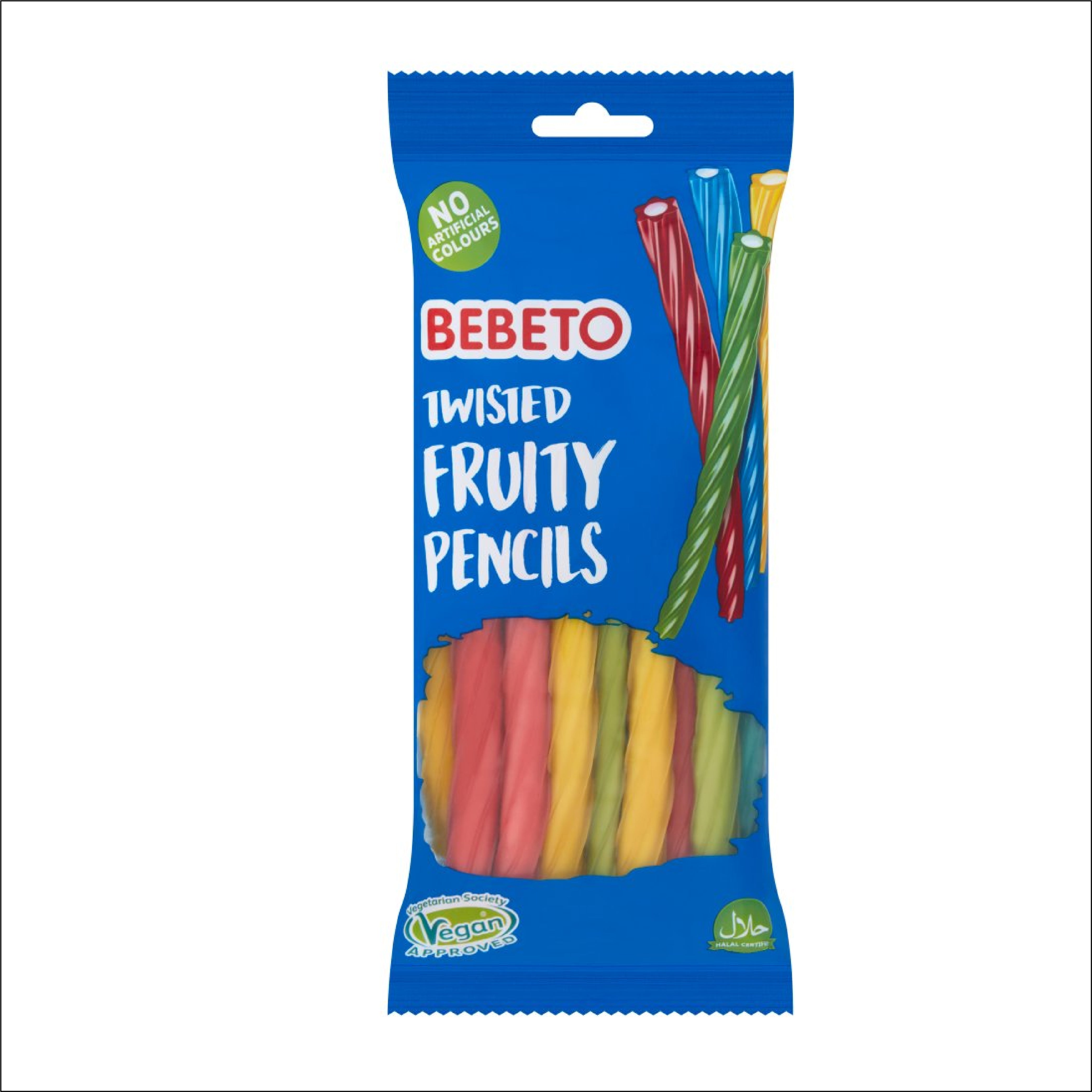 BEBETO TWISTED FRUITY PENCILS 160 GRAM