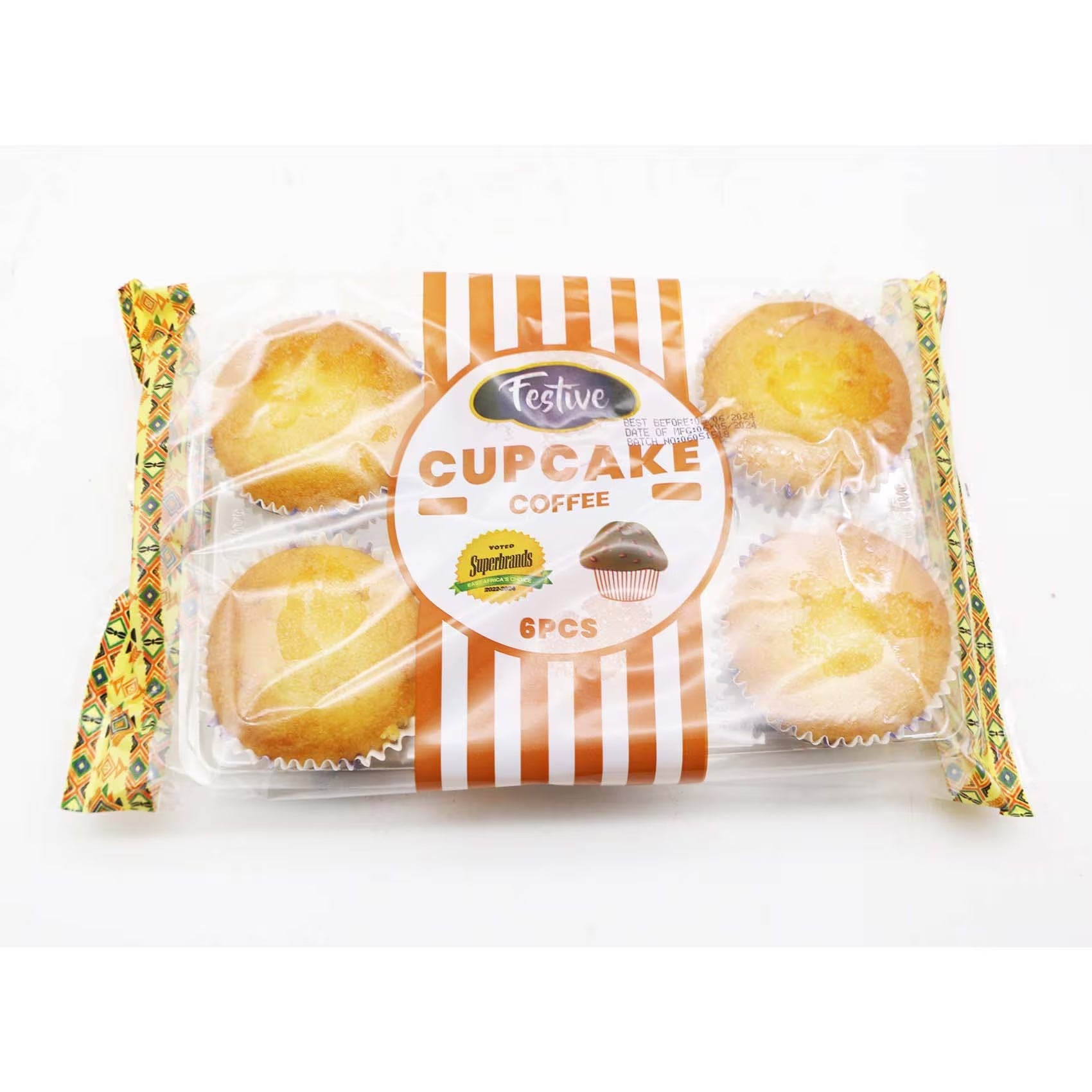 FESTIVE CUPCAKE ORANGE 6 PCS 270 GRAM