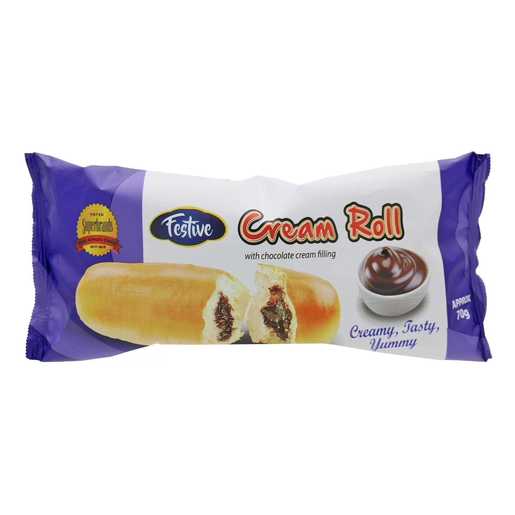 FESTIVE CHOCOLATE CREAM ROLL 70 GRAM