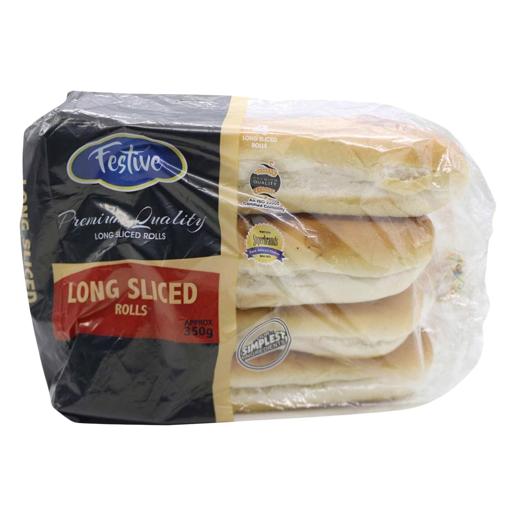 FESTIVE LONG SLICED ROLLS 350 GRAM