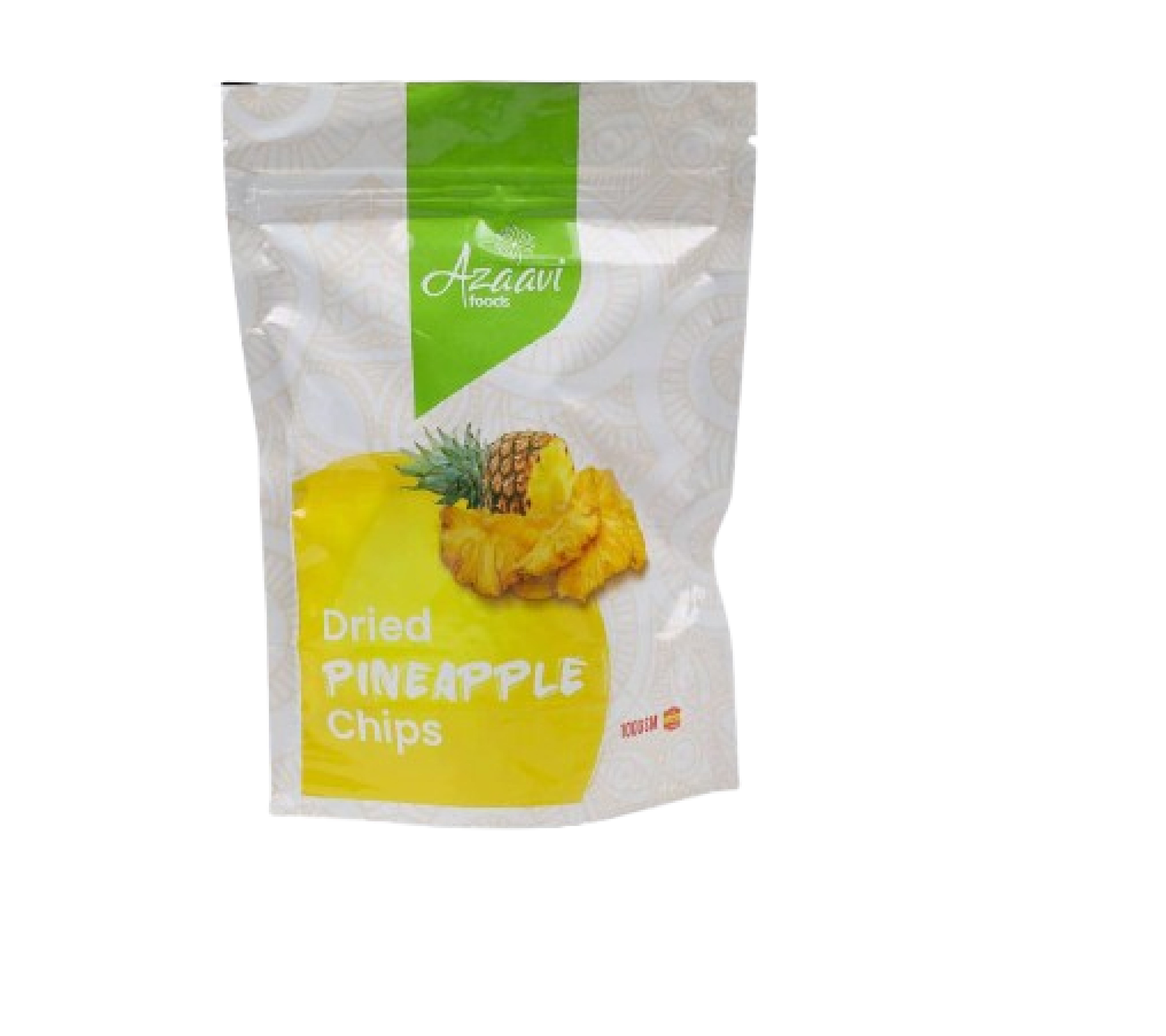 AZAAVI DRIED PINEAPPLE CHIPS 100 G